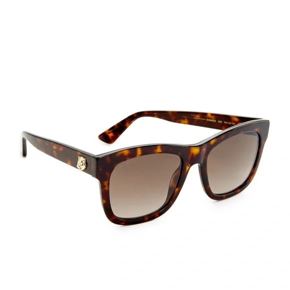 Gucci Women\'s Brown Square Tiger Sunglasses Amazon.com: Gucci GG1300S Havana/Brown 55/19/145 women  main image 3
